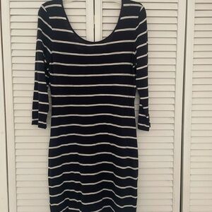 Striped Black and White Dress